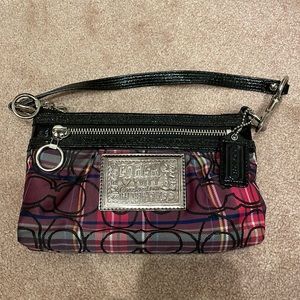 Coach Poppy Multicolored Small Wristlet Bag